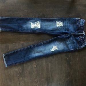 Cat & Jack Lace detail distressed jeans